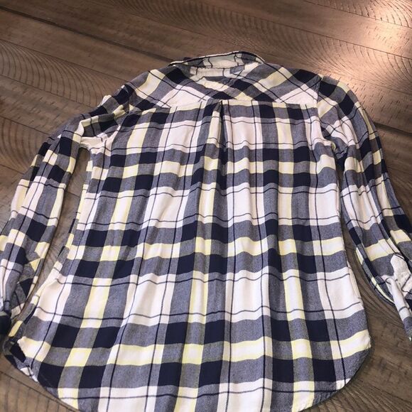 Rails Really Soft Hunter Flannel Shirt Perfectly Positioned Pocket Blue Yellow - Picture 13 of 17